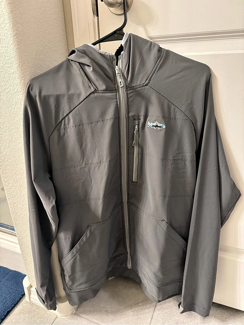 Patagonia Lightweight Hooded Jacket Gray Size Medium